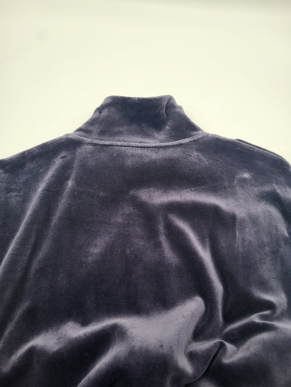 Lauren Ralph Lauren Women's XL VTG Navy Blue Velour Zip Up Track Jacket - Picture 8 of 8